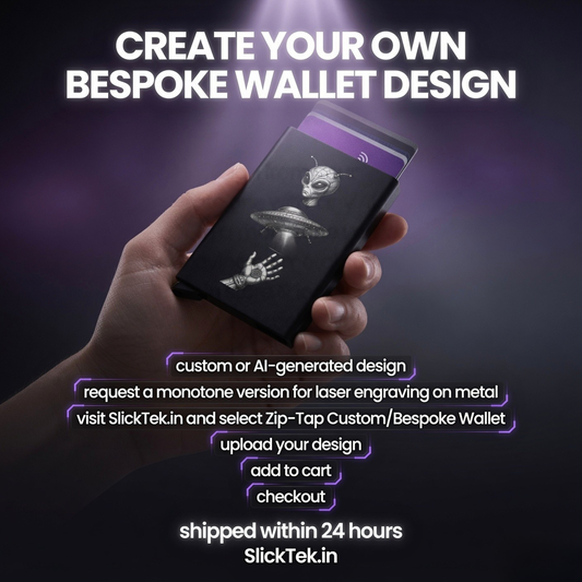 Zip-Tap NFC Digital Contact Sharing Wallet - Customised - SlickTek