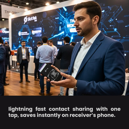 Zip-Tap NFC Digital Contact Sharing Wallet with SlickTek One NFC Business Card