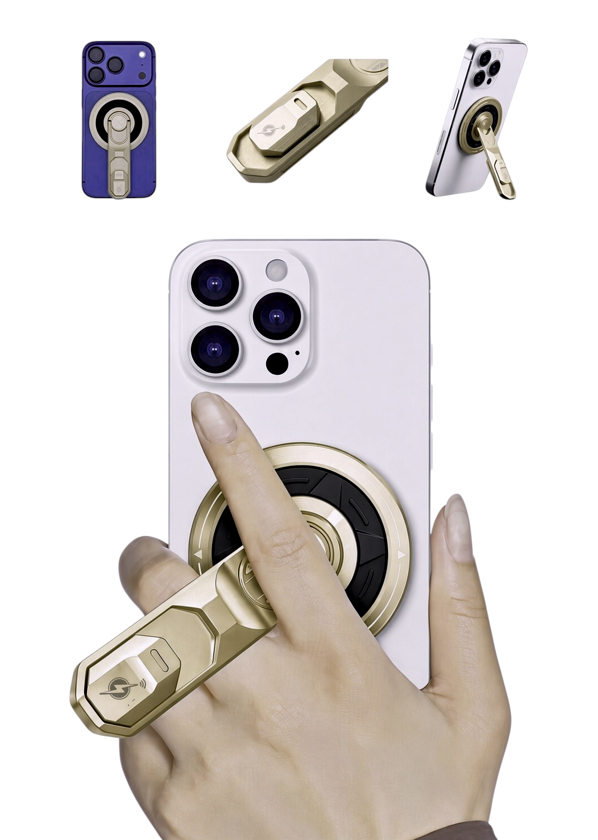 The Trigger - Metallic 360° Magsafe Phone Grip & Stand - SlickTek