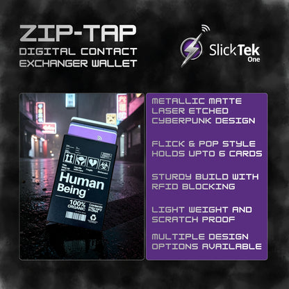 Zip-Tap NFC Digital Contact Exchanger Wallet - SlickTek