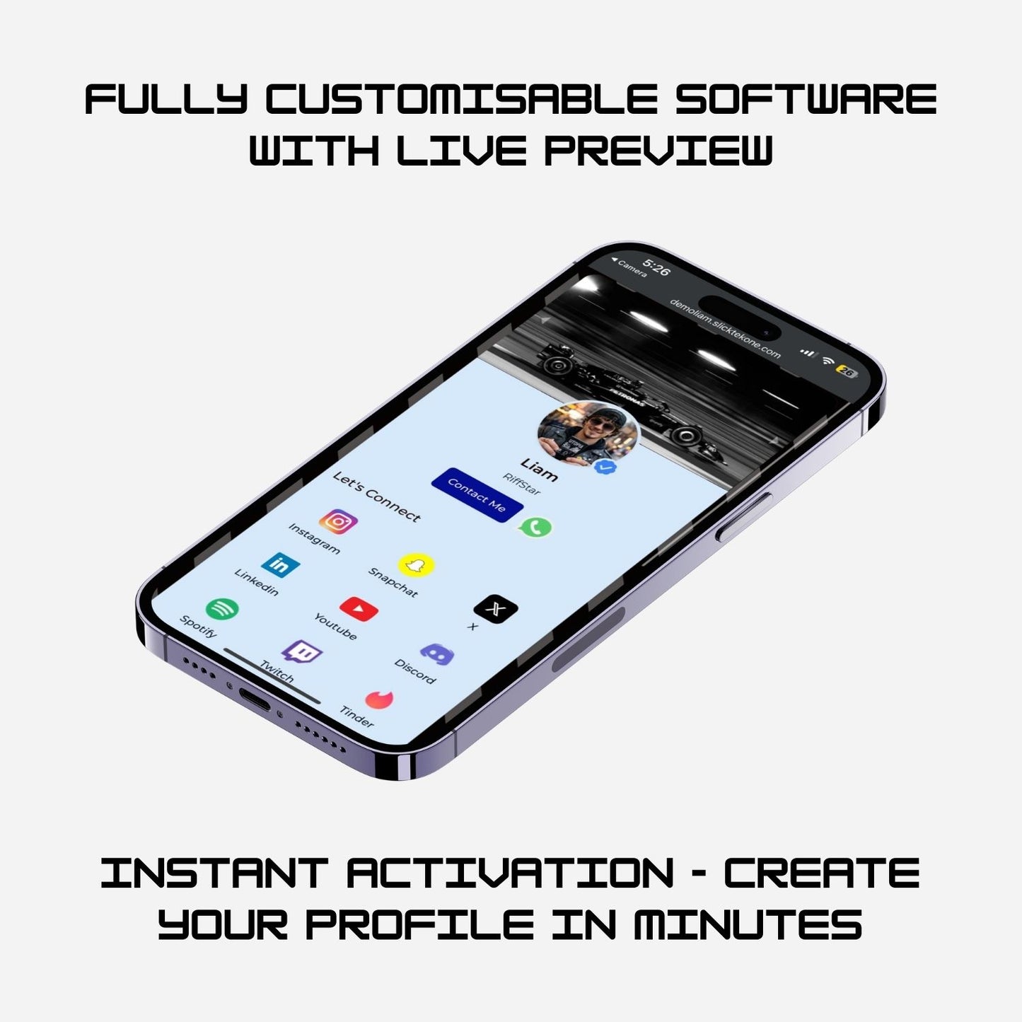 Zip-Tap NFC Digital Contact Sharing Wallet - Customised - SlickTek