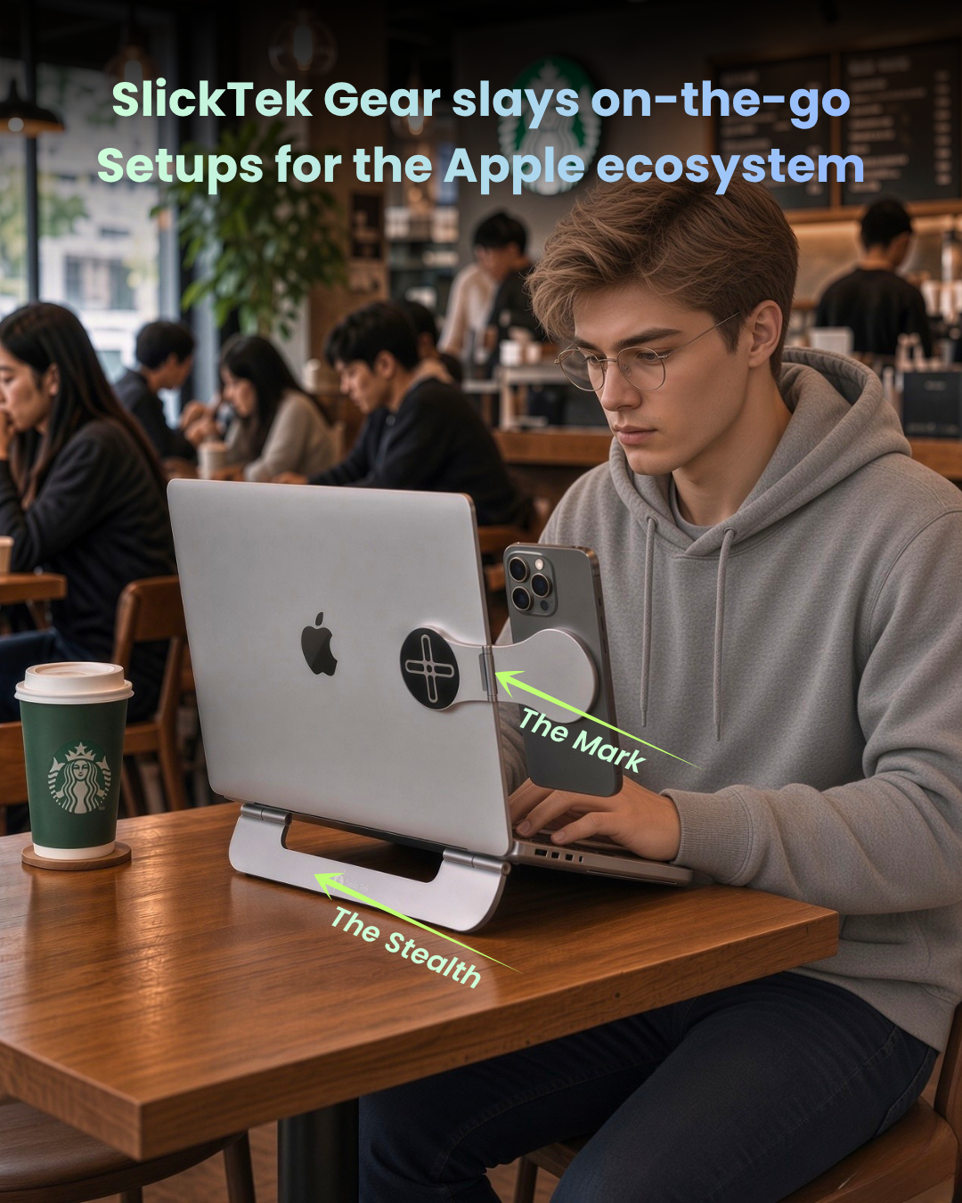 SlickTek Ultra Lite Tech Setup for MacBook & iPhone - SlickTek