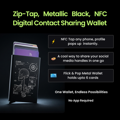 Zip-Tap NFC Digital Contact Sharing Wallet - SlickTek
