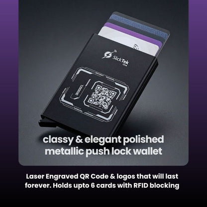 Zip-Tap NFC Digital Contact Sharing Wallet with SlickTek One NFC Business Card - SlickTek