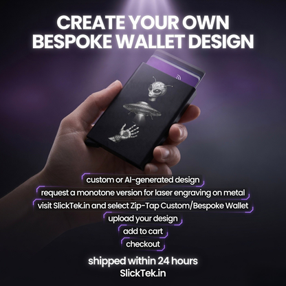 Zip-Tap NFC Digital Contact Sharing Wallet - Customised - SlickTek