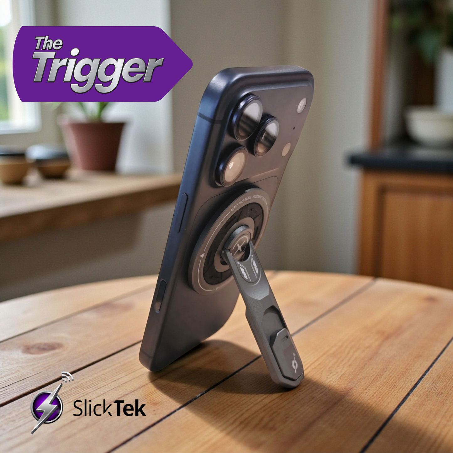 The Trigger - Metallic 360° Phone Holder & Stand - SlickTek