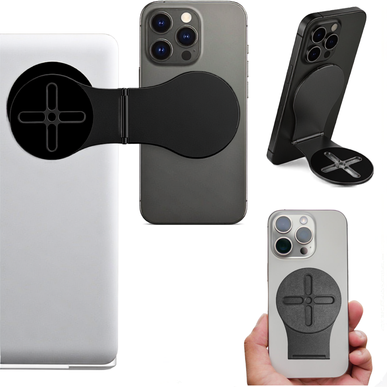 The Mark - Dual Magsafe Phone Stand with Macbook Clip - SlickTek