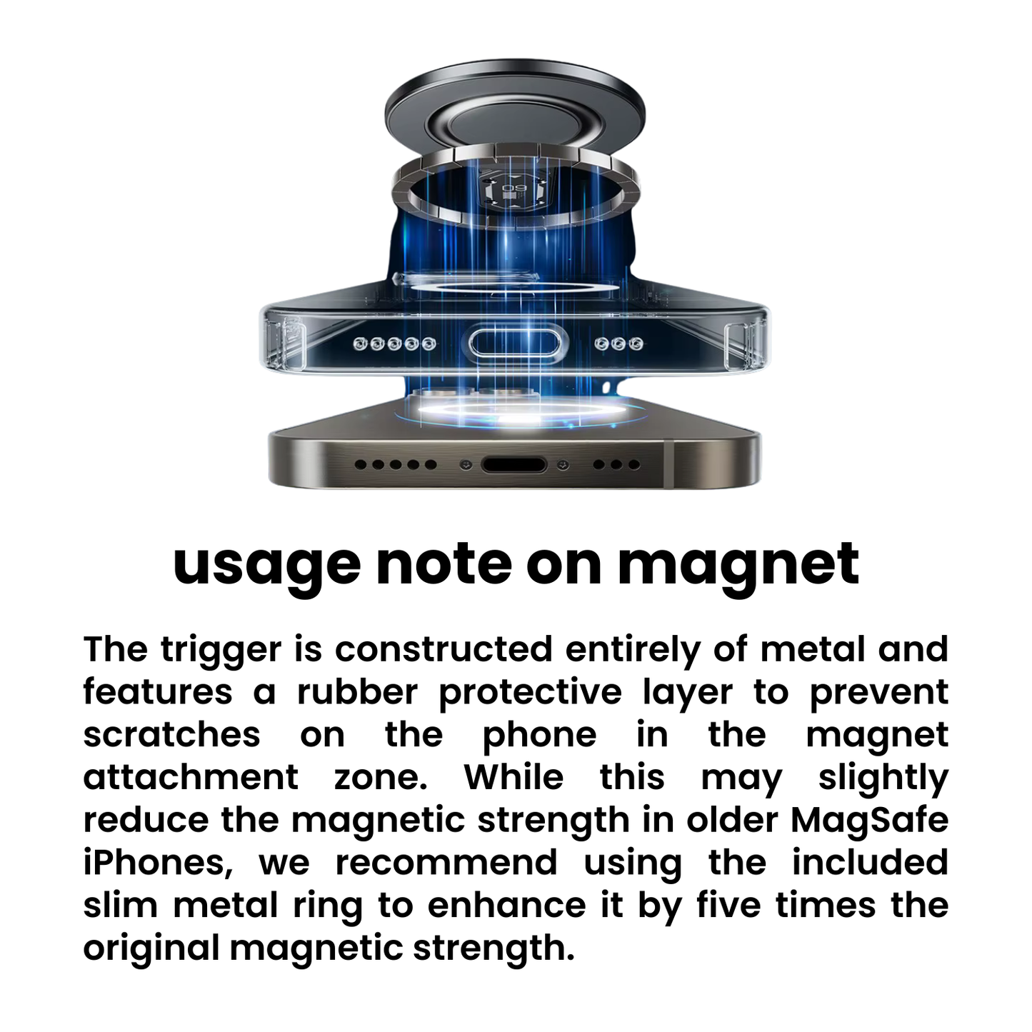 The Trigger - Metallic 360° Magsafe Phone Grip & Stand - SlickTek