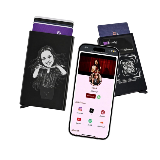 Zip-Tap NFC Digital Contact Sharing Wallet - Customised - SlickTek