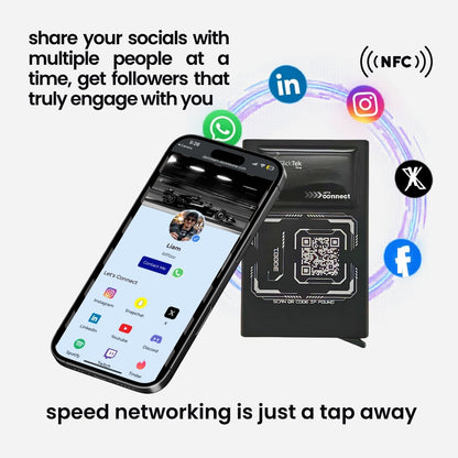 Zip-Tap NFC Digital Contact Sharing Wallet - SlickTek