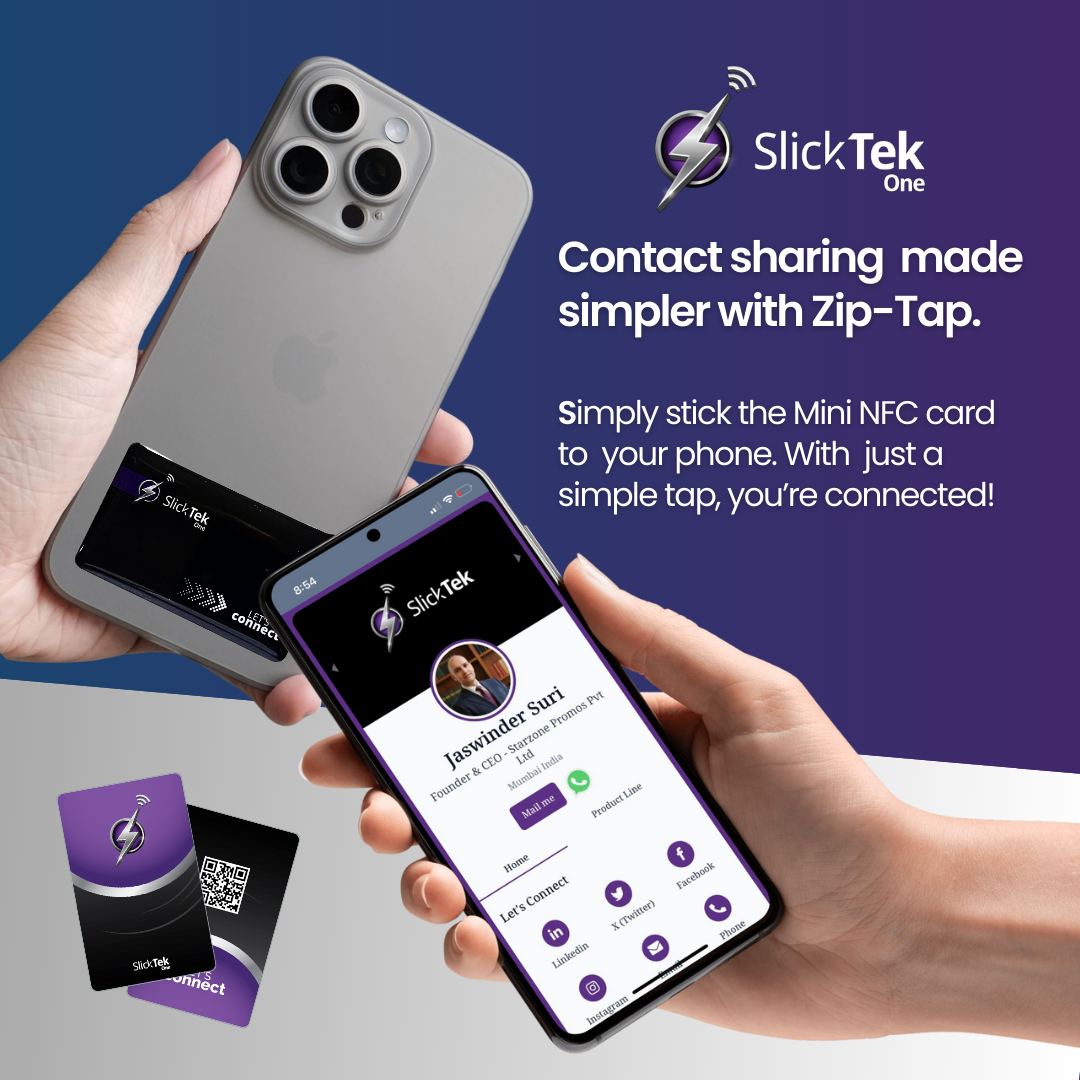 SlickTek One Bespoke Metal NFC Card - Customisable - SlickTek