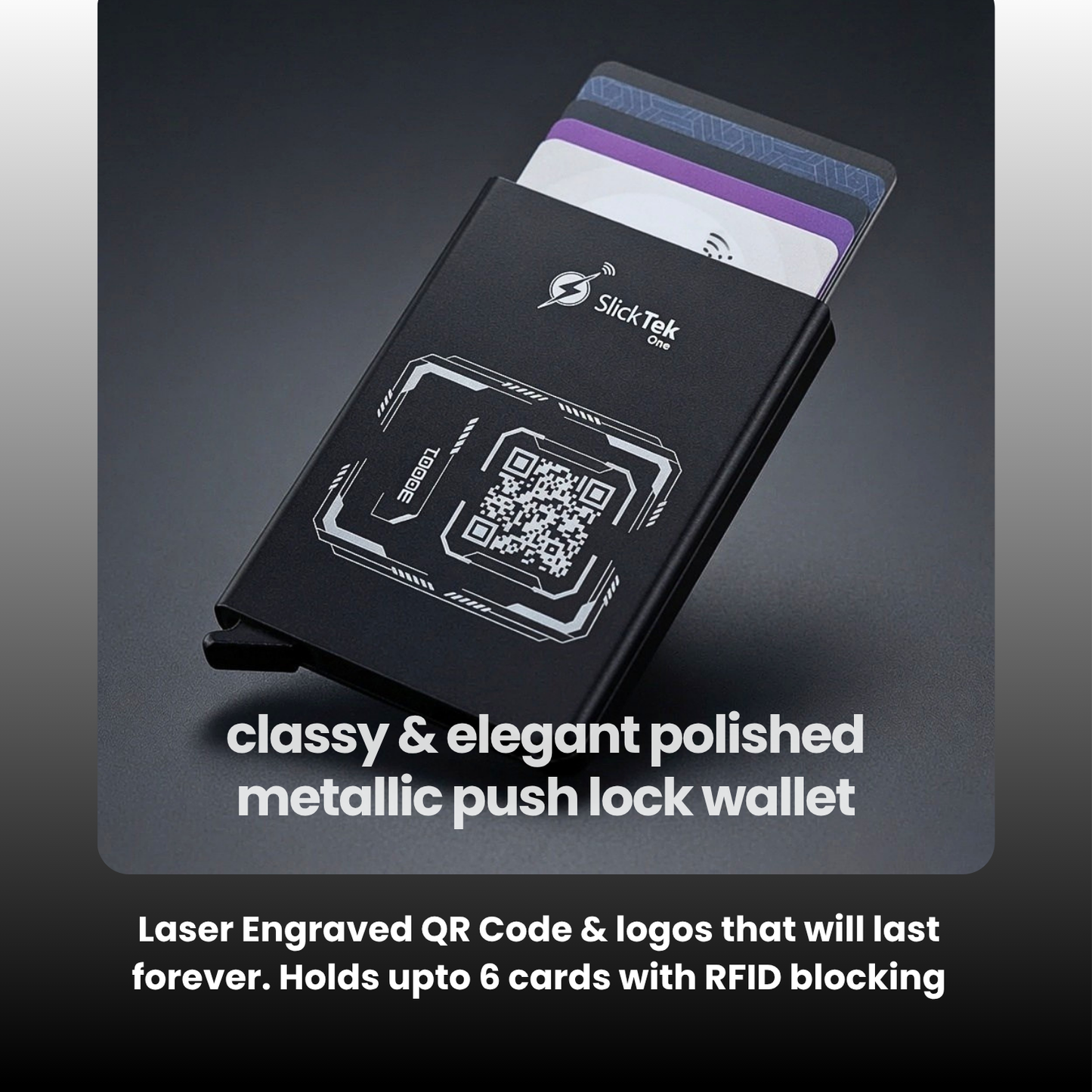 Zip-Tap NFC Digital Contact Sharing Wallet with SlickTek One NFC Business Card - SlickTek