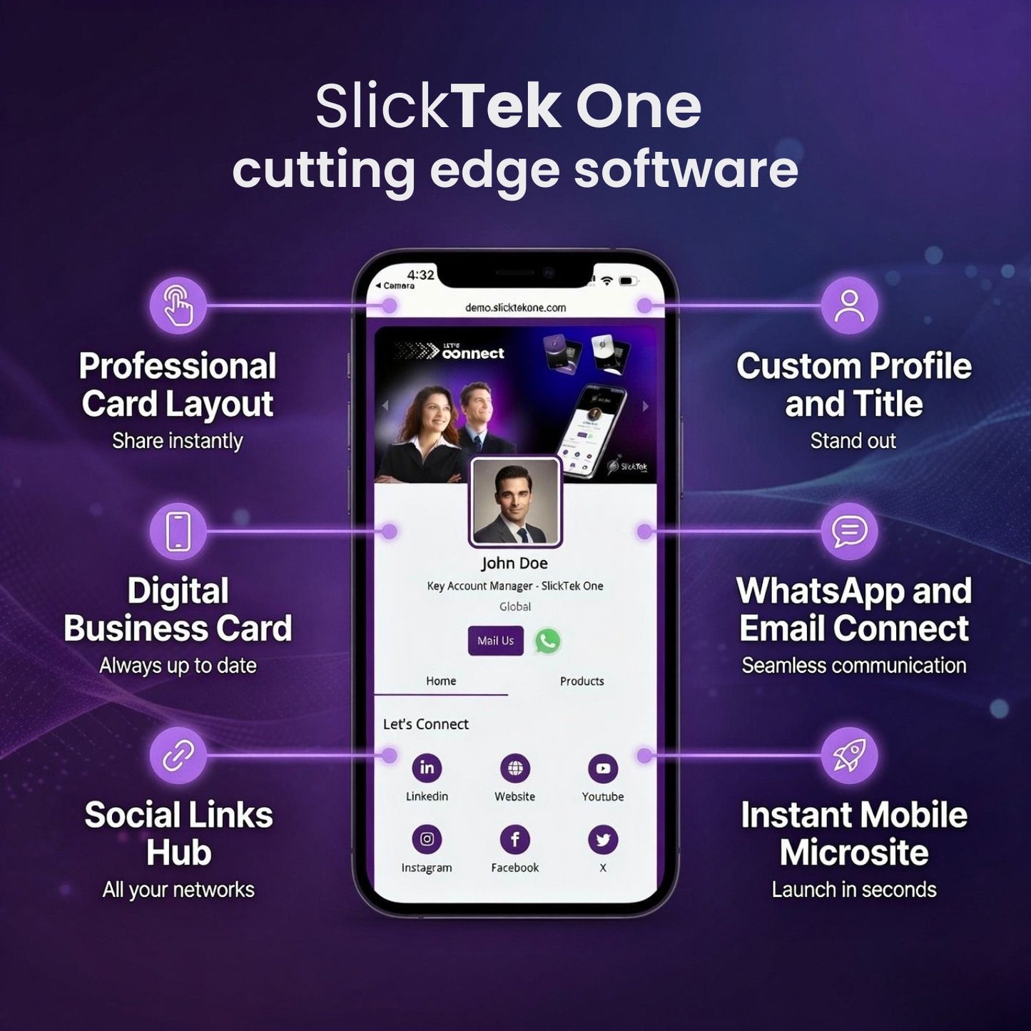 Zip-Tap NFC Digital Contact Sharing Wallet with SlickTek One NFC Business Card