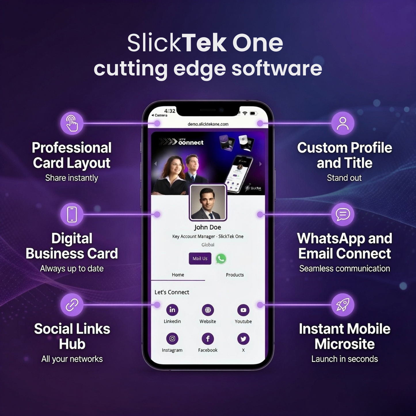 SlickTek One Bespoke Metal NFC Card - Customisable