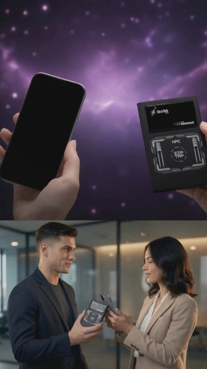 Zip-Tap NFC Digital Contact Sharing Wallet with SlickTek One NFC Business Card